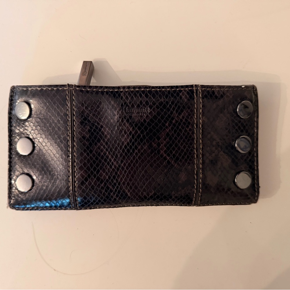 Hammitt Black Snakeskin Wallet